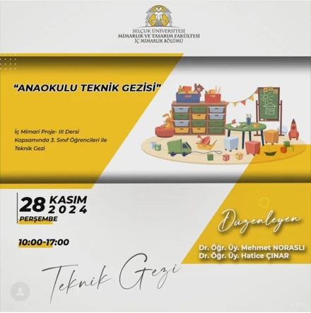 İç Mimari Proje-III Kapsamında Anaokulu Teknik Gezisi